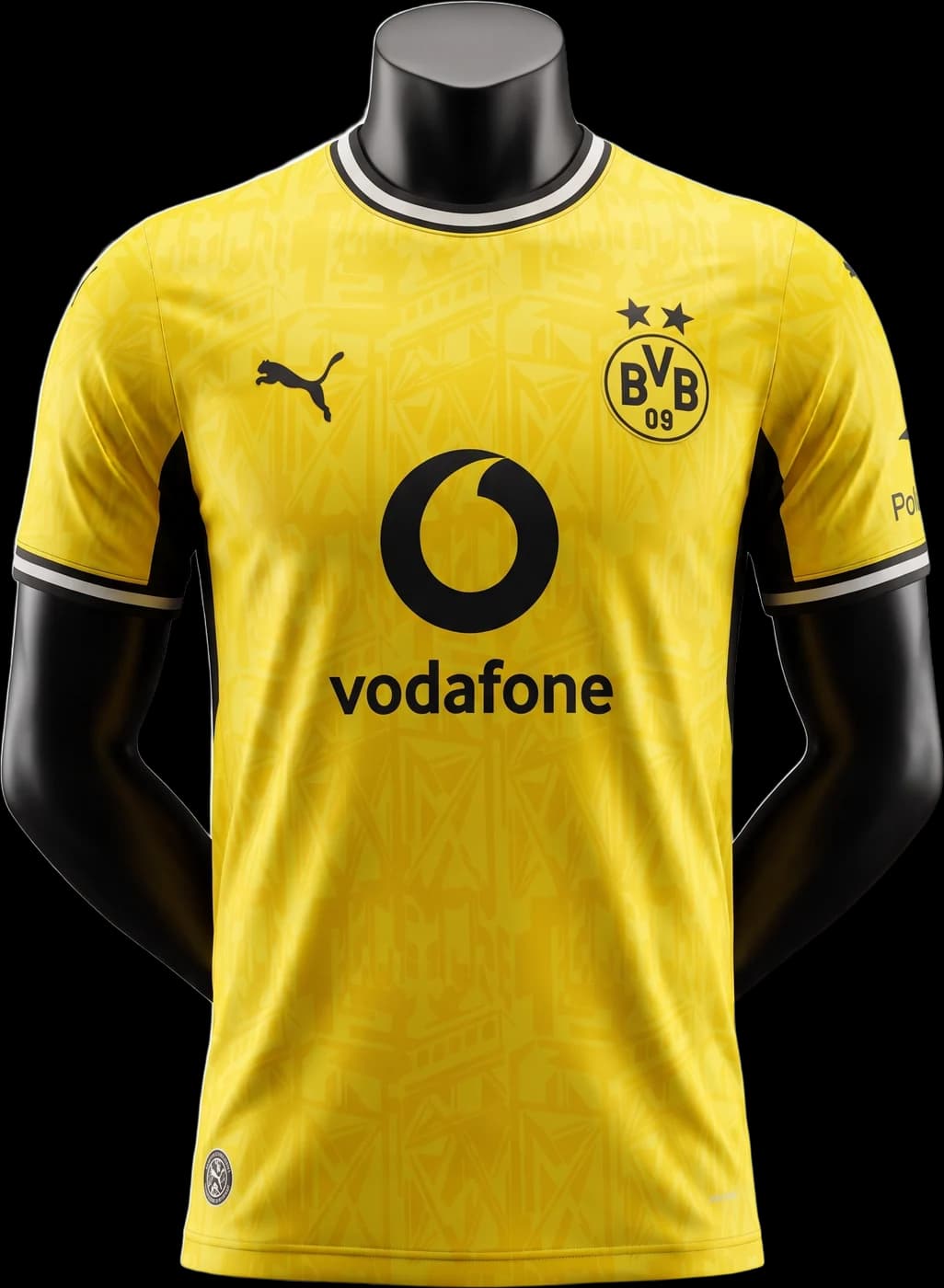 Borussia Dortmund Home 2026/27 on a black bust