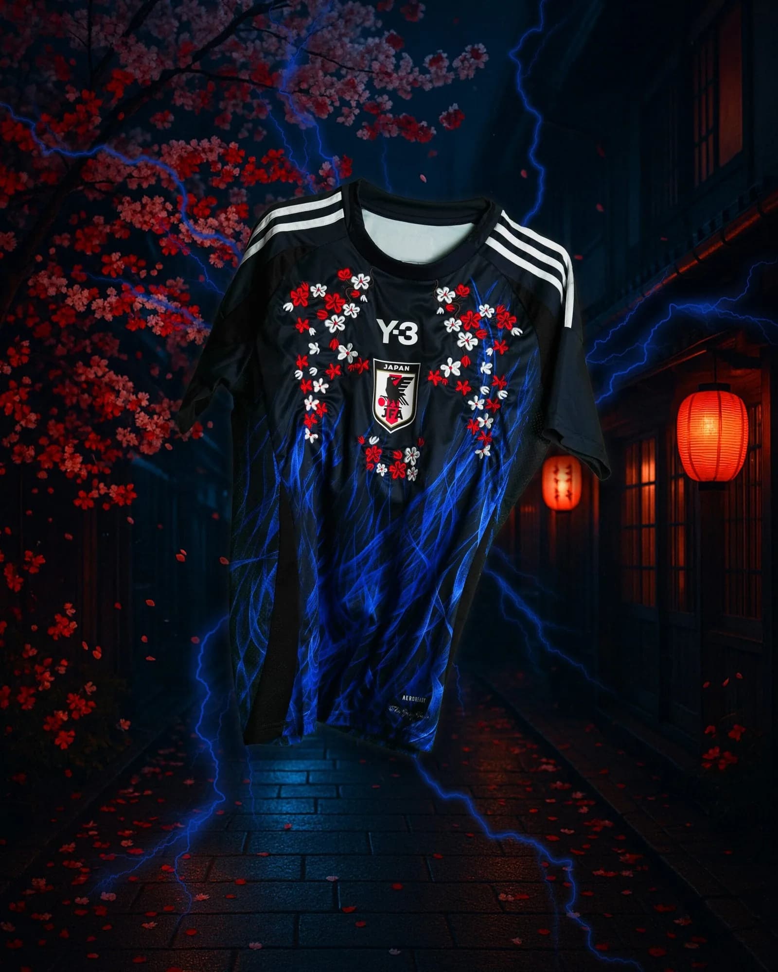 The Midnight in Tokyo shirt hanging in a neon alley